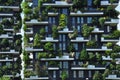 Vertical forest. Bosco Verticale Contemporary architecture in Milan, Italy