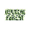 Vertical Forest typography design in eps vector Royalty Free Stock Photo