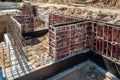 Vertical formwork panels Royalty Free Stock Photo