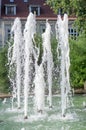 Vertical fountain in a summer park