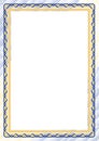 Vertical frame and border with Barbados flag