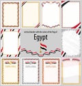 Vertical frame and border with Egypt flag
