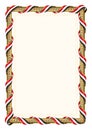 Vertical frame and border with Egypt flag