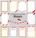Vertical frame and border with Monaco flag Royalty Free Stock Photo