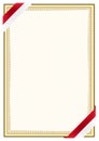 Vertical  frame and border with Monaco flag Royalty Free Stock Photo