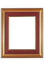 Vertical frame for paintings and photographs with red mat. Royalty Free Stock Photo