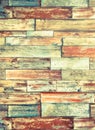 Vertical Frame Of Psychedelic Colorful Brick Wall Background