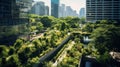 Vertical gardens adorn urban skyline