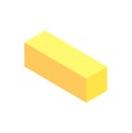 Vertical Geometric Figure Template, Yellow Cuboid