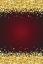 Vertical Gold Shimmer Sparkle on Burgundy Red Background Vector 1