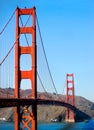 Vertical Golden Gate Bridge Towers California Royalty Free Stock Photo