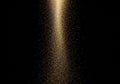 Vertical golden glitter particles falling abstract background Royalty Free Stock Photo