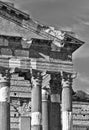 Vertical grayscale of the Capitolium of Brixia Royalty Free Stock Photo