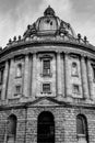 Vertical grayscale shot of the Radcliffe Camera in Oxford, UK Royalty Free Stock Photo