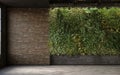 Vertical Green Wall in modern interior design, 3d render Royalty Free Stock Photo