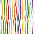 Vertical hand drawn line rainbow pattern seamless. Vector print with lines of different colors. Printing on fabric and paper Royalty Free Stock Photo