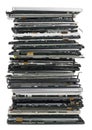 Vertical Heap of the broken cellular phones Royalty Free Stock Photo