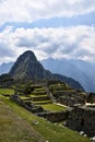 Vertical high angle view of the famous Machu Picchu Aguas in Peru Royalty Free Stock Photo