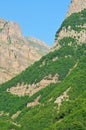 The green lush rocks of northern Alborz mountains , Iran