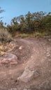 Vertical Hiking trail taking a sharp U-turn in Utah