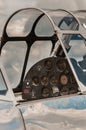 Vertical Historic Plane Cockpit Under Restoration Royalty Free Stock Photo