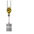 The vertical hitch of chain sling on white background