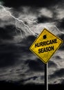 Vertical Hurricane Season Sign With Stormy Background Royalty Free Stock Photo