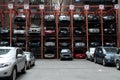 Vertical Hydraulic Parking Spaces, New York City Royalty Free Stock Photo