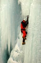 Vertical Ice Climbing Royalty Free Stock Photo