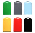 Vertical identity cardholder plates of various colors