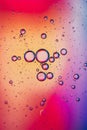 Vertical illustration of aesthetic refreshing purple, red and pink bubbles