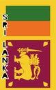 Vertical Illustration Of The Flag Of Sri Lanka