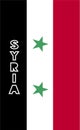 Vertical illustration of the flag of Syria