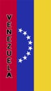 Vertical illustration of the flag of Venezuela