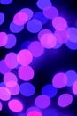 Vertical Image of Abstract Blurred Purple and Pink Illuminated Decorating Light Royalty Free Stock Photo