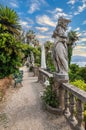 Statues in the garden and park of Villa Durazzo. Santa Margherita, Ligure, Italy.