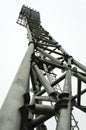Vertical image.Metalic structure, led stadium light Royalty Free Stock Photo