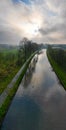 Serene Canal at Sunrise Royalty Free Stock Photo