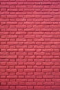 Vertical Image Of Raspberry Red Colored Brick Wall For Background