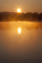 Vertical image of sunrise closeup