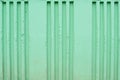 Vertical indentations. Beautiful emerald color. Painted concrete Royalty Free Stock Photo