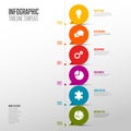 Vertical Infographic Timeline Template with pointers Royalty Free Stock Photo