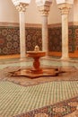 Vertical inside view of the Mausoleum of Moulay Ismail in Meknes, Morocco