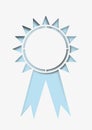 Vertical isolated digital illustration of an award