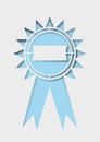 Vertical isolated digital illustration of an award