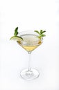 Vertical isolated shot of vodka martini cocktail - perfect for menu usage Royalty Free Stock Photo