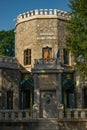 Vertical of Iulia Hasdeu Castle in Campina, Romania