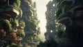 Vertical Jungle: Sustainable Highrises with Lush Planting in Smart Cities. Generative Ai