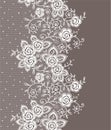 Vertical Lace Seamless Pattern.