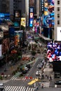 Vertical landscape of electronic billboards in Times Square New York City Royalty Free Stock Photo